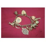 375 Gold Bracelet & 10&14k Charms