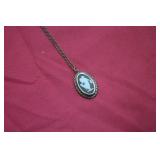 Sterling Necklace & Wedgwood Charm