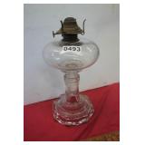 Early Pressed Glass Table Oil Lamp