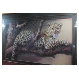Gold Framed  ' Resting Leopard ' Art Print