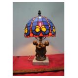 Vintage Stain Glass Table Lamp