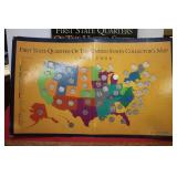 First U.S State Quarters Collection Map / Boxed