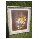 Eduardo Cobos Floral Oil On Canvas Painting