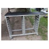Metal Base Work Cart