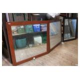 3 Lg Wood Frame Bevel Mirrors Canada