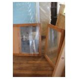 2 Maple Mirrors & Cork Board