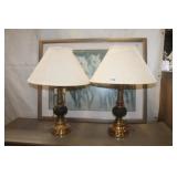 Brass /Glass Floormodel  Table Lamps
