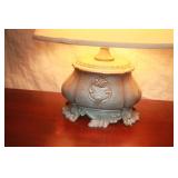 Ornate Metal Based End Table Lamp