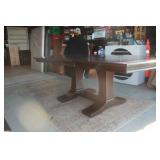 Double Pedestal Hardwood Dining table