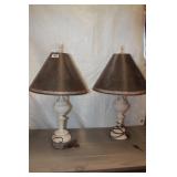 Distressed White Table Lamps