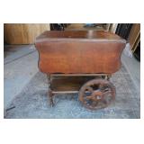 Mid Century Walnut Tea Wagon