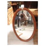 Oval Pine  Dressing Mirror