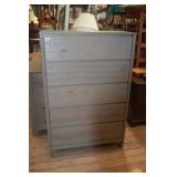 Greywash Rustic Pine Hi Boy Dresser