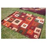 Modern Woven Area Rug  5 x 7'