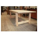 40 x 84 Rustic Stretcher Base Harvest Dining Table