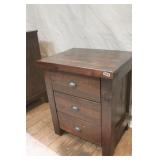 distressed Pine End Table    3 Drawer