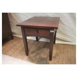 Oak Drawered End Table