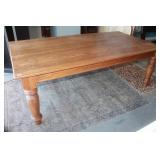 Oak Turned Leg 7ft Dining Table / Canada