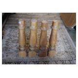 6' Turned Oak Table Legs