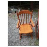 Vintage Childs Wooden Rocking Chair