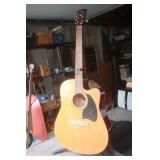 Lyon Acoustic Electric Guitar, Case, Stand