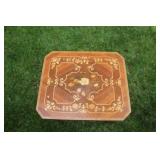 Inlaid Wood Musical End Table