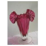 Cranberry Glass Vase
