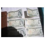 1970s Canadian 1$ Bills