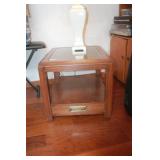 Pair Of Vintage Wooden Drawered End Tables