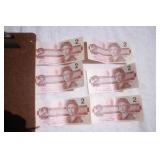 1986 Canadian 2$ Bills