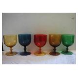 MCM Coloured Glass Goblets