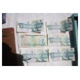 1970s & 80s Canadian 5$ Bills
