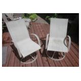 Pair Of Swivel Patio Chairs