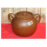3 Qt Stoneware Bean Pot & Lid
