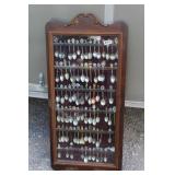Super Vintage Spoon Collection & Display Case