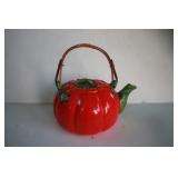 Porcelain Tomato Tea Pot