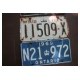 1960s Ont Licence Plate Collection