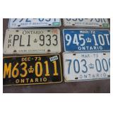 1970s Ont Licence Plate Collection