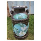 Folk Painted Milk Can