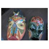 Leather, Wood & Clay  Vintage, Masks