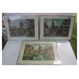 Vintage French Architechural Art  Prints