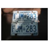 Set Of 1973 Ont Licence Plates