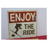 Metal Ski Sign