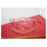 Pink  Depression Glass Swan  Fruit Dish