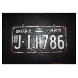 Set 1963 Ont Licence Plates