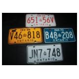 1968-71 Ont Licence Plates