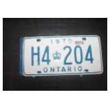 Set 1970 Ont Licence Plates