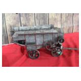 Folk Art Tin Case Thrashing Machine Toy