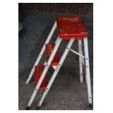 Mid Century Folding Metal Stool