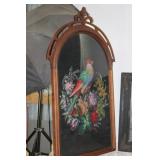 Victorian Parrot Kneedlework Art